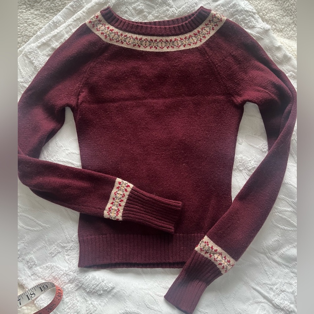 American Eagle, Fair Isle Sweater, Cotton Wool Blend, size XS